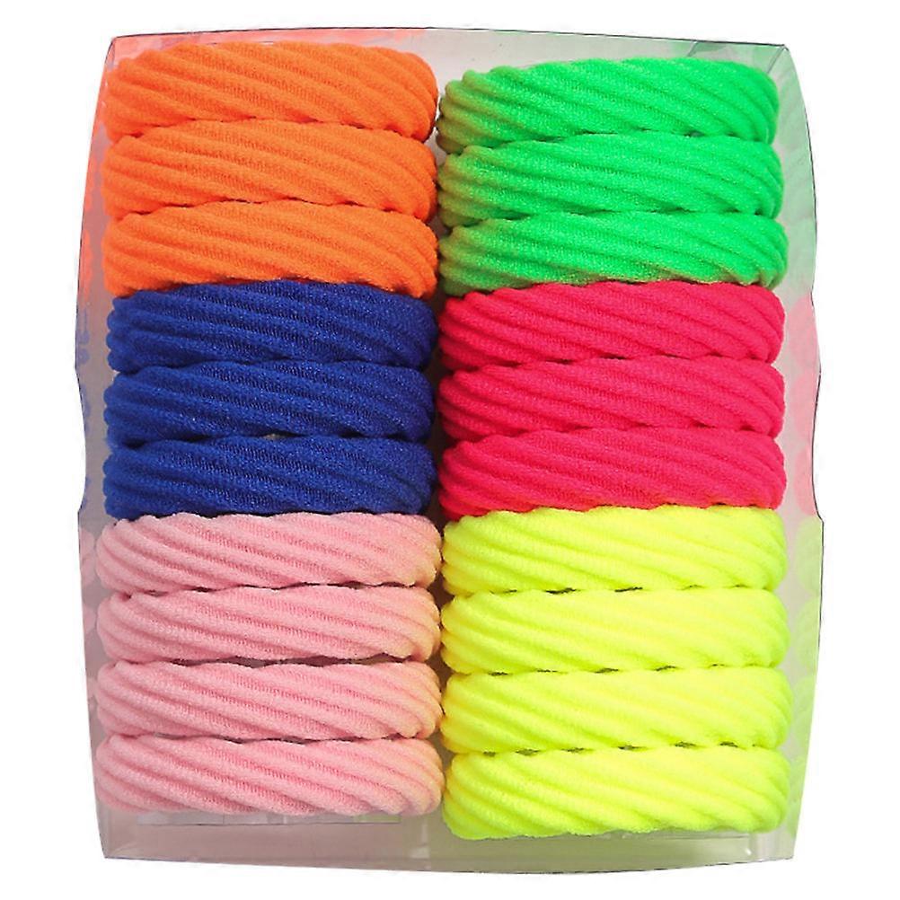 Casual Use Hair Ties Colorful Rubber Bands For Girls Keeps Hair in Place 100Set