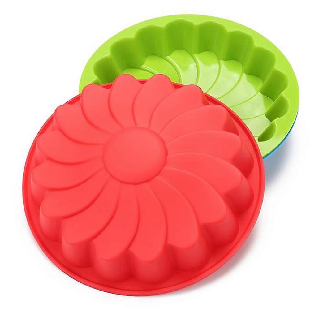 Silicone Baking Pan for Kitchen Use Orange Color NonStick Flexible Bakeware Easy Cleanup 10.5 Inches