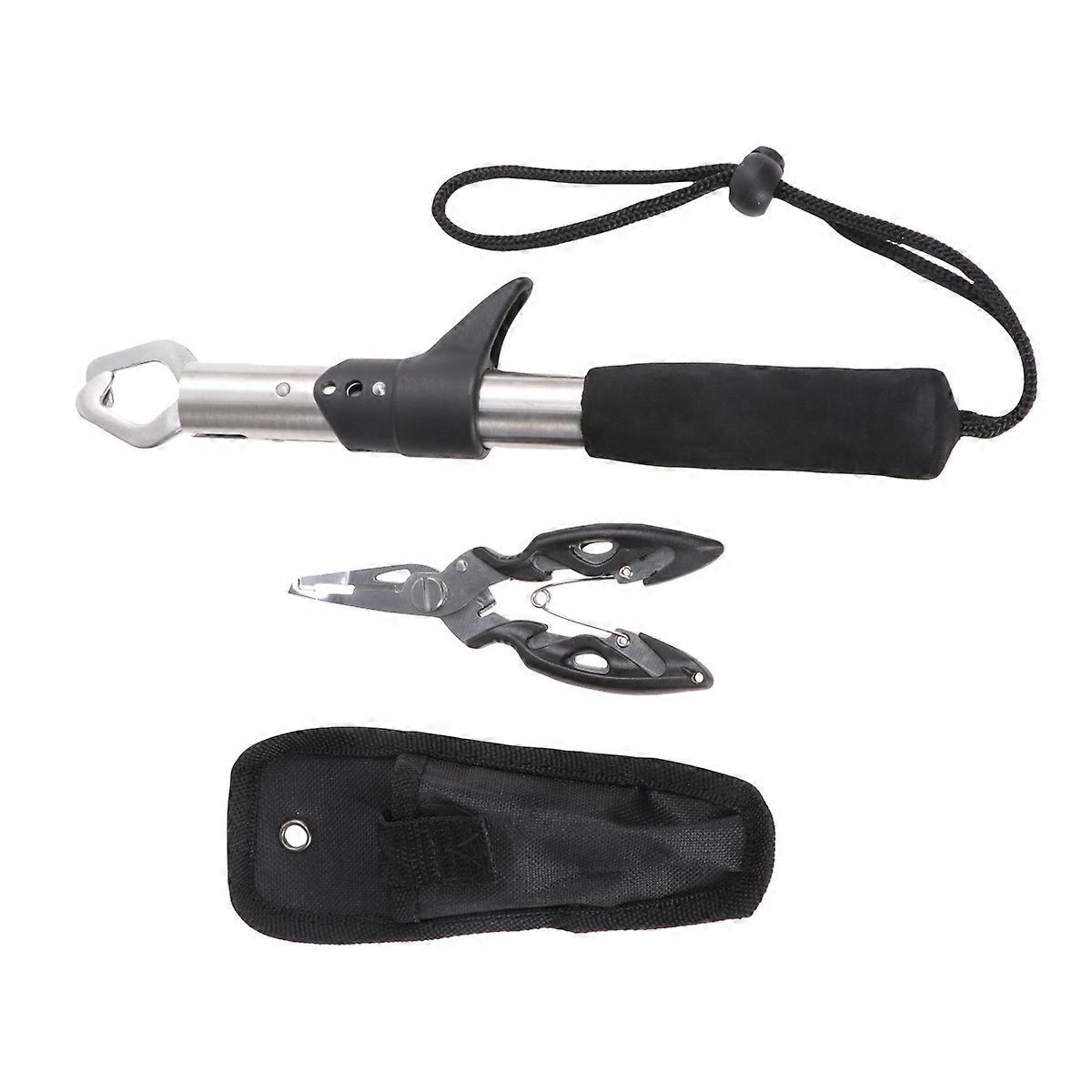 Stainless Steel Fish Gripper & Fishing Nipper with Trigger Handle – Multi Functional Hook Remover, Wire & Fish Handler with Ergonomic Slip Resistant