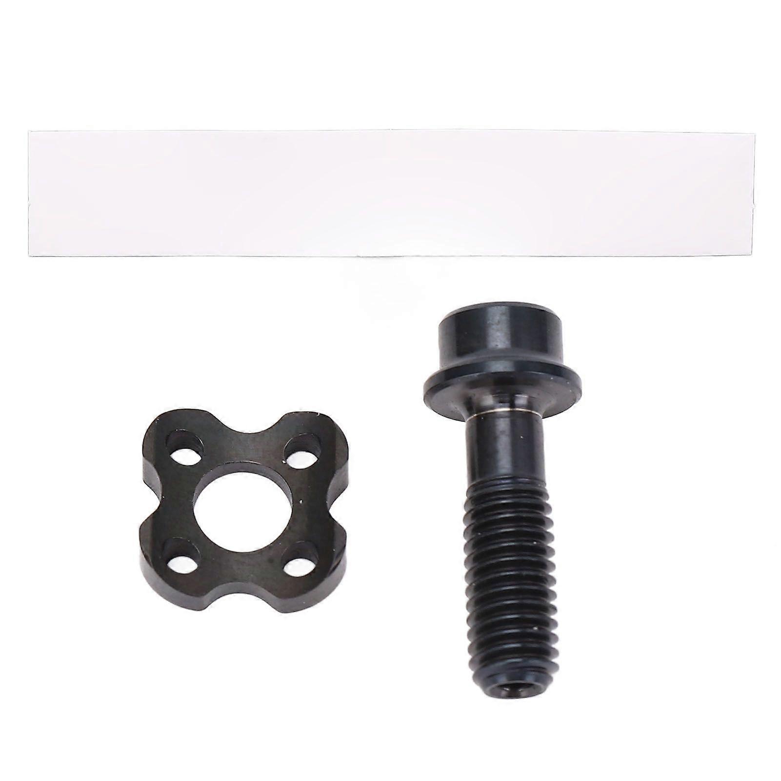 Bike Washer and Screw Set Ti Alloy Black Color Half Moon Design Front Derailleur Fixing Screw and Gasket
