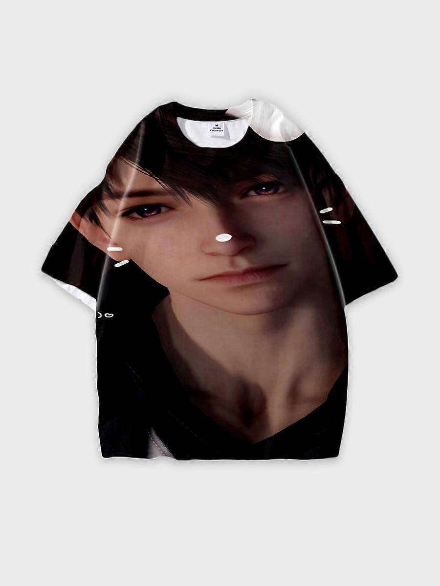 T-shirt short sleeve round neck summer casual loose O347