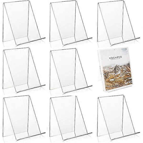 8-piece acrylic bookshelf, clear acrylic book display stand