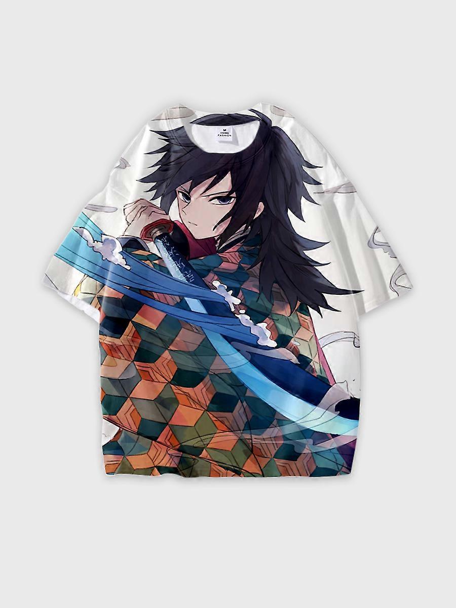 T-shirt round neck Character Pattern loose short sleeve P301