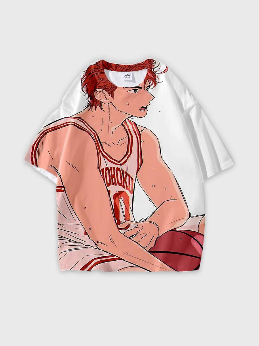 T-shirt round neck Role Pattern loose short sleeve P3236