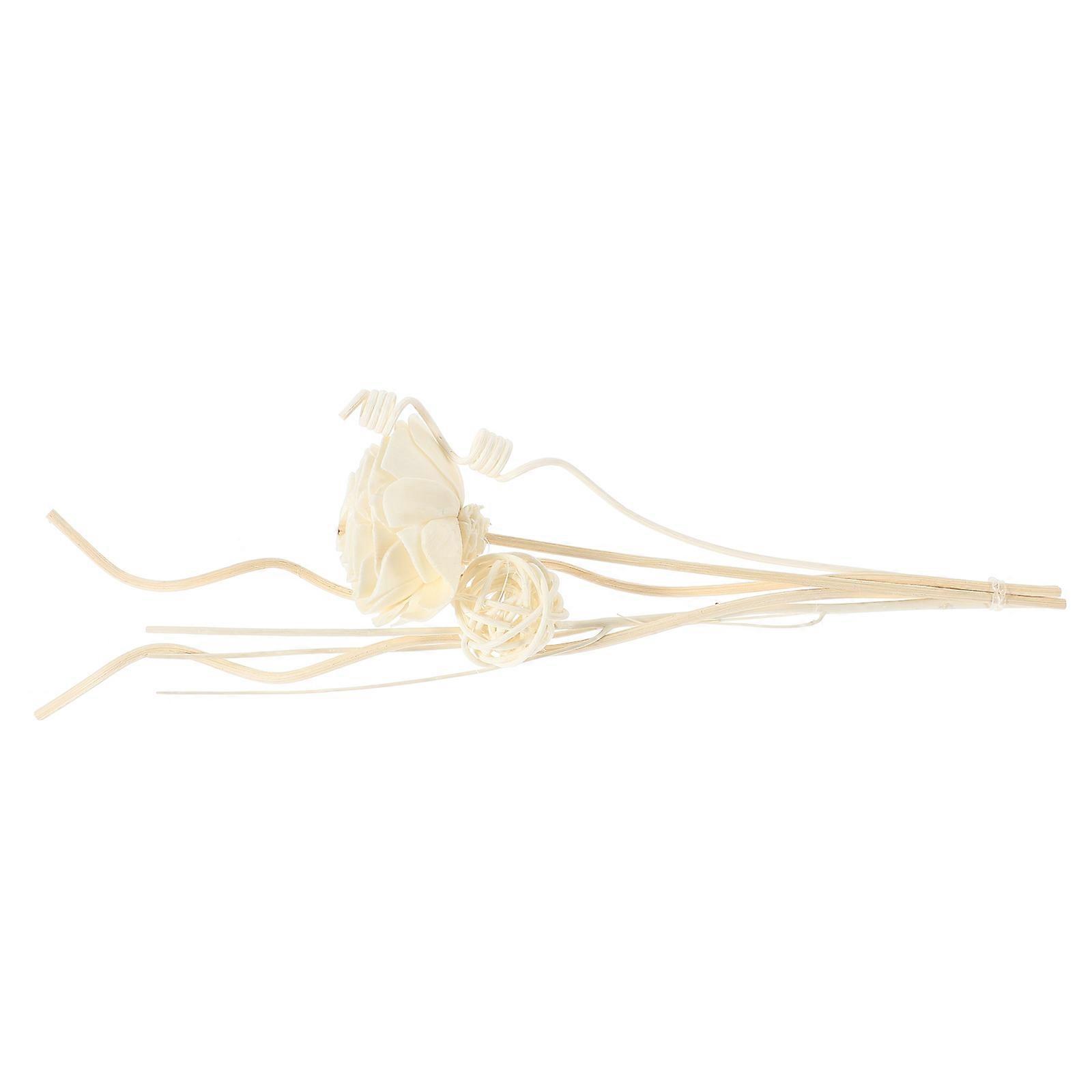 White Rattan Aromatherapy Diffuser Sticks   Elegant Fragrance Sticks for Home, Bedroom and Car   Replaceable Essential Oil Diffusers No Heat Aromatic