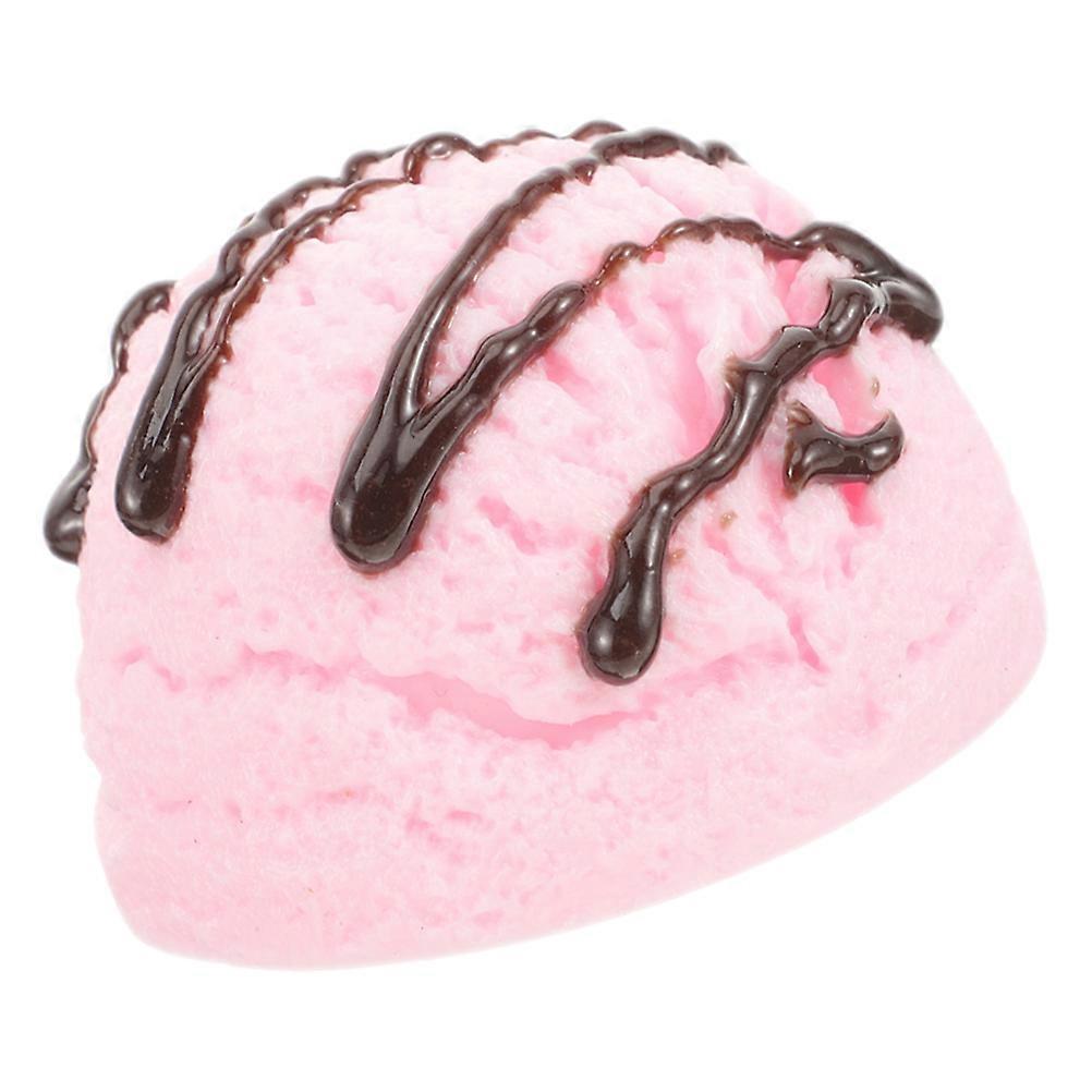 Pink Artificial Ice Cream Scoops PVC Fake Ice Cream Balls Prop for Decoration and Display 4.5 Inch