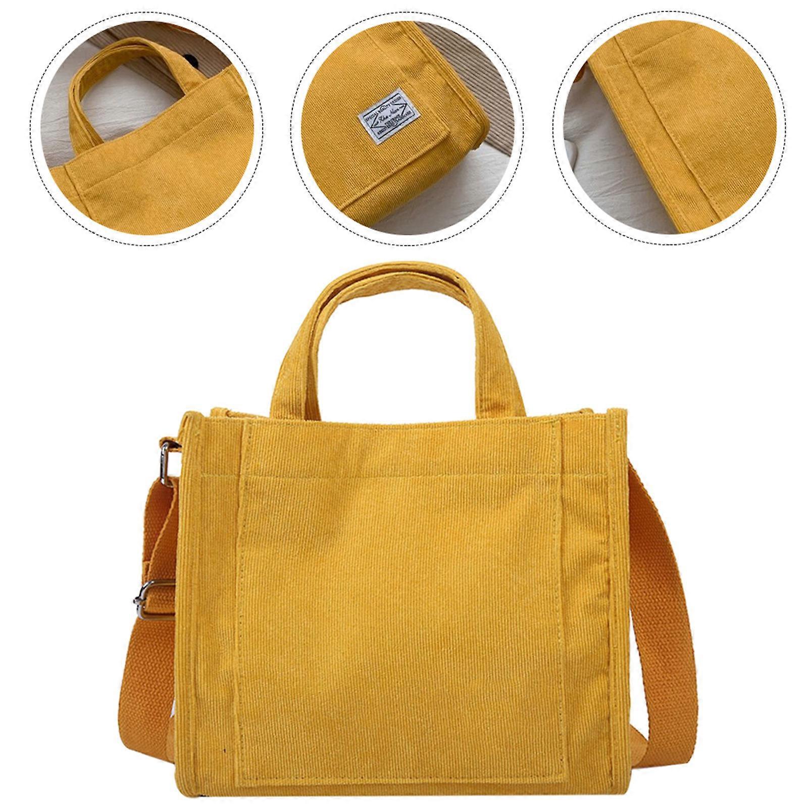 Large Capacity Yellow Oxford Cloth Shoulder Bag for Women's Ideal for Outings Travel and Everyday Use