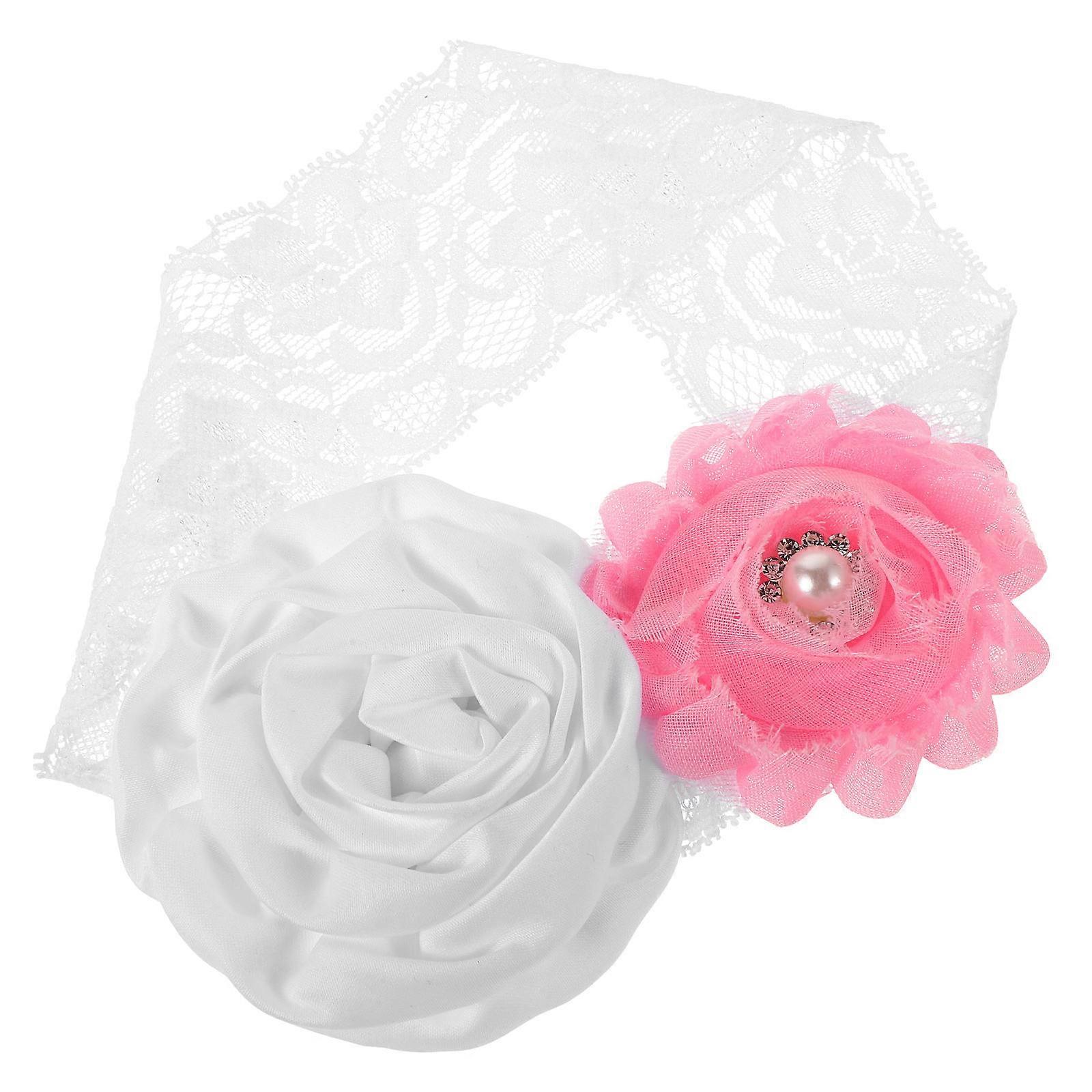 Chiffon Flower Handsewn Headband for Baby with Elegant Double Flowers and Versatile Styling Multi