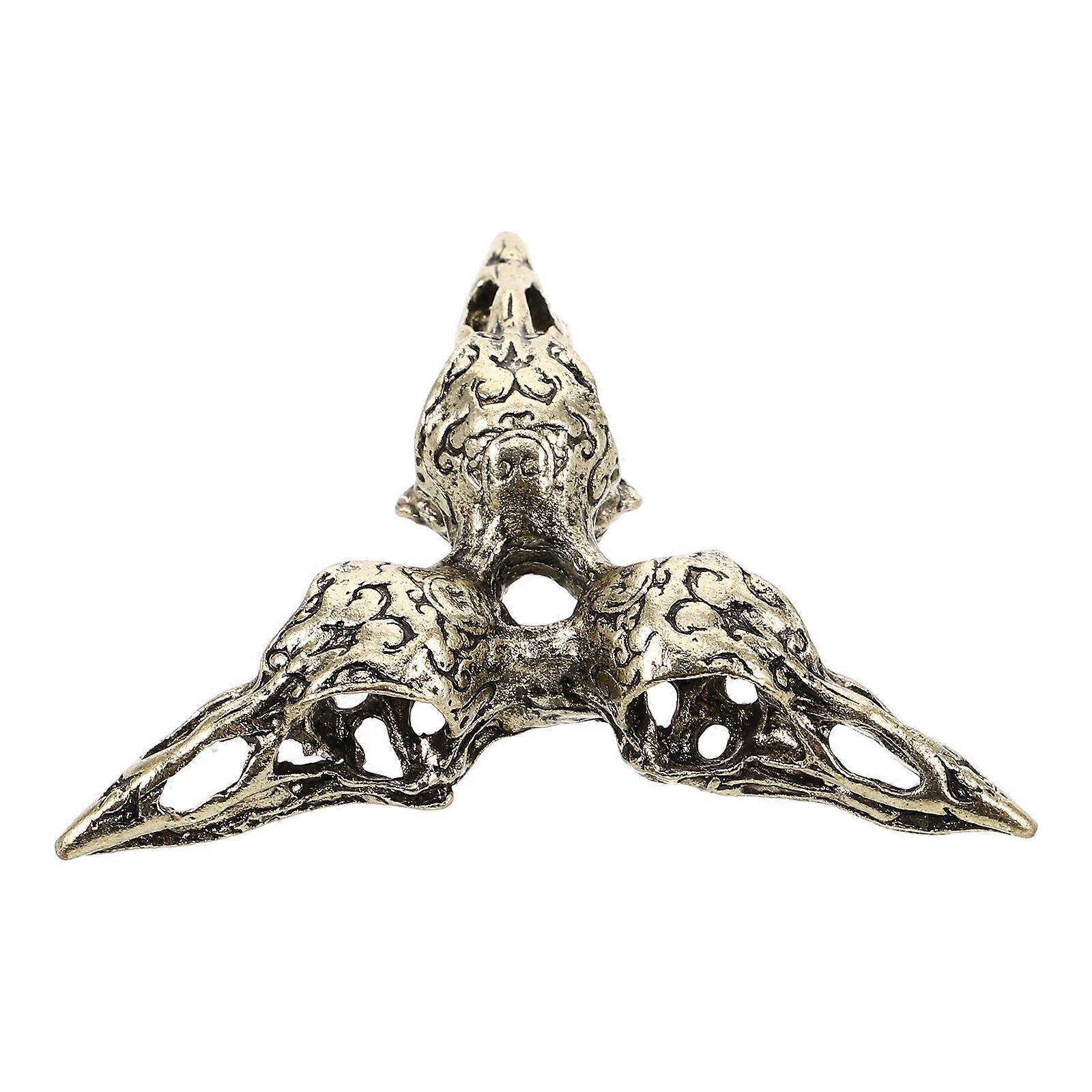 Elegant Bird Skull Crystal Ball Display Stand, Sturdy Portable Globe Holder for Home Decor, Fine Workmanship Dark Finish for Crystal Spheres