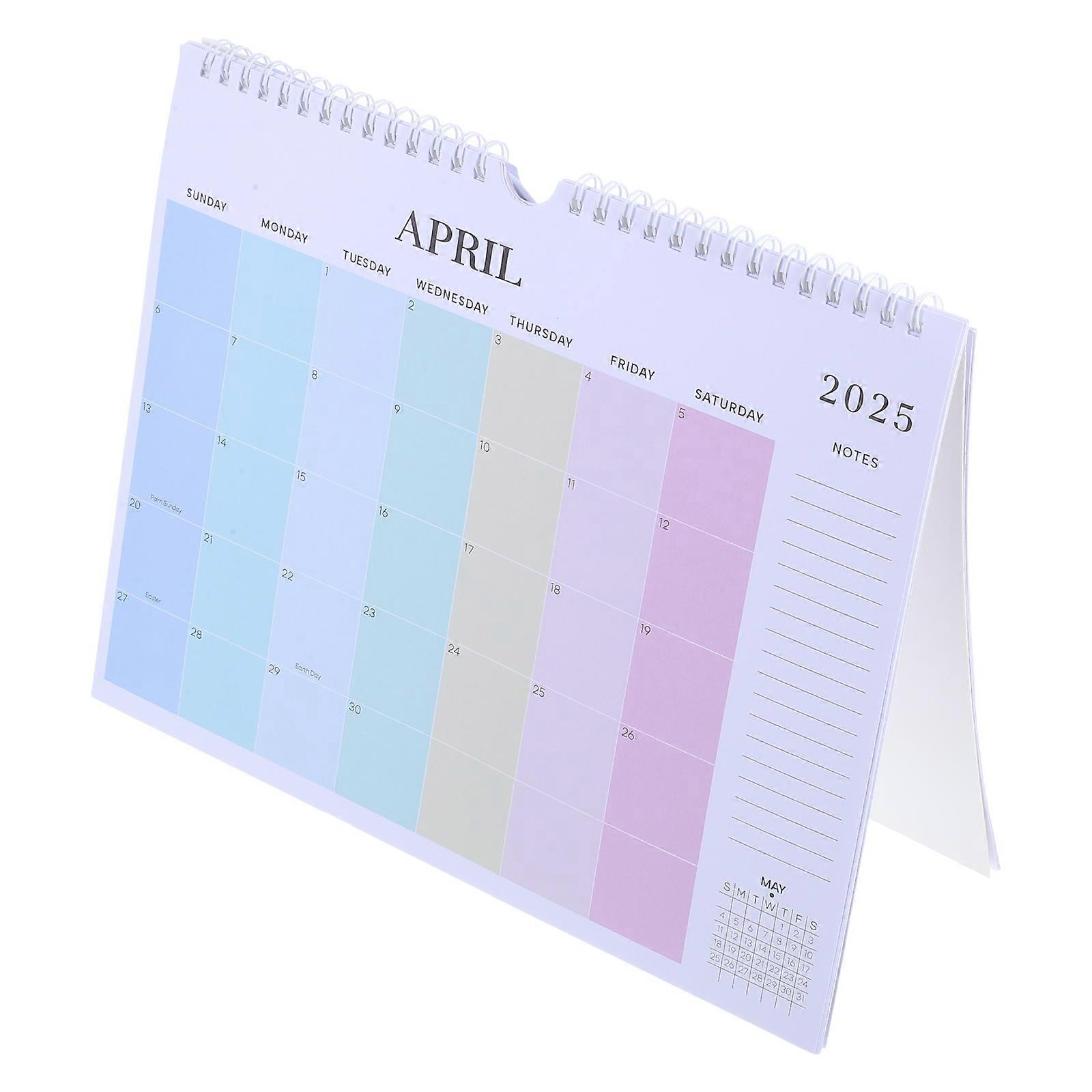 Wall Calendar Monthly Schedule Planner for Home Office Use, Elegant Design with Blank Blocks for Easy Planning, Coil Binding for Year Long