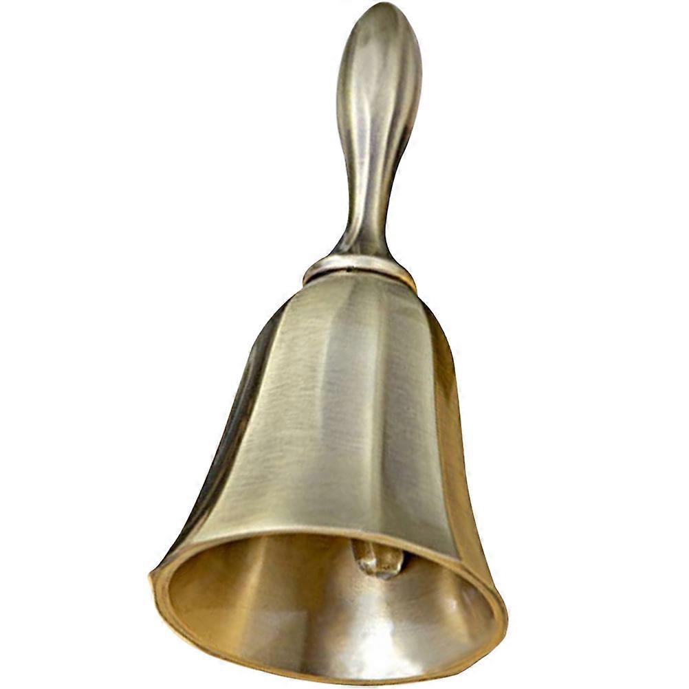 Golden Hand Bell for Child Use Made of Zinc Alloy with Clear Sound and Ergonomic Handle 3.5 Inch