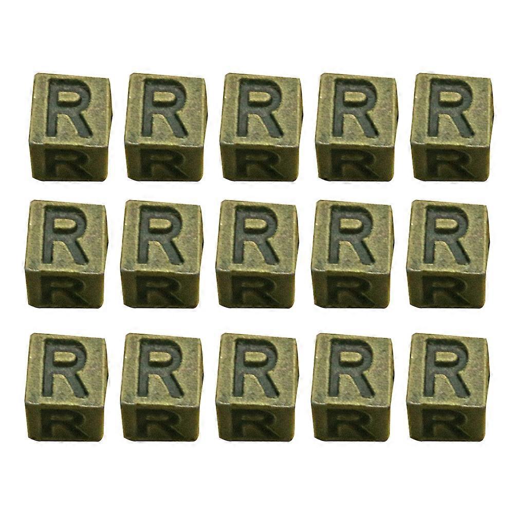 100PCS firkantet legering afstandsstykker Vedhæng Vedhæng charms til smykkefremstilling Kunsthåndværk DIY (gammel cyan, R)