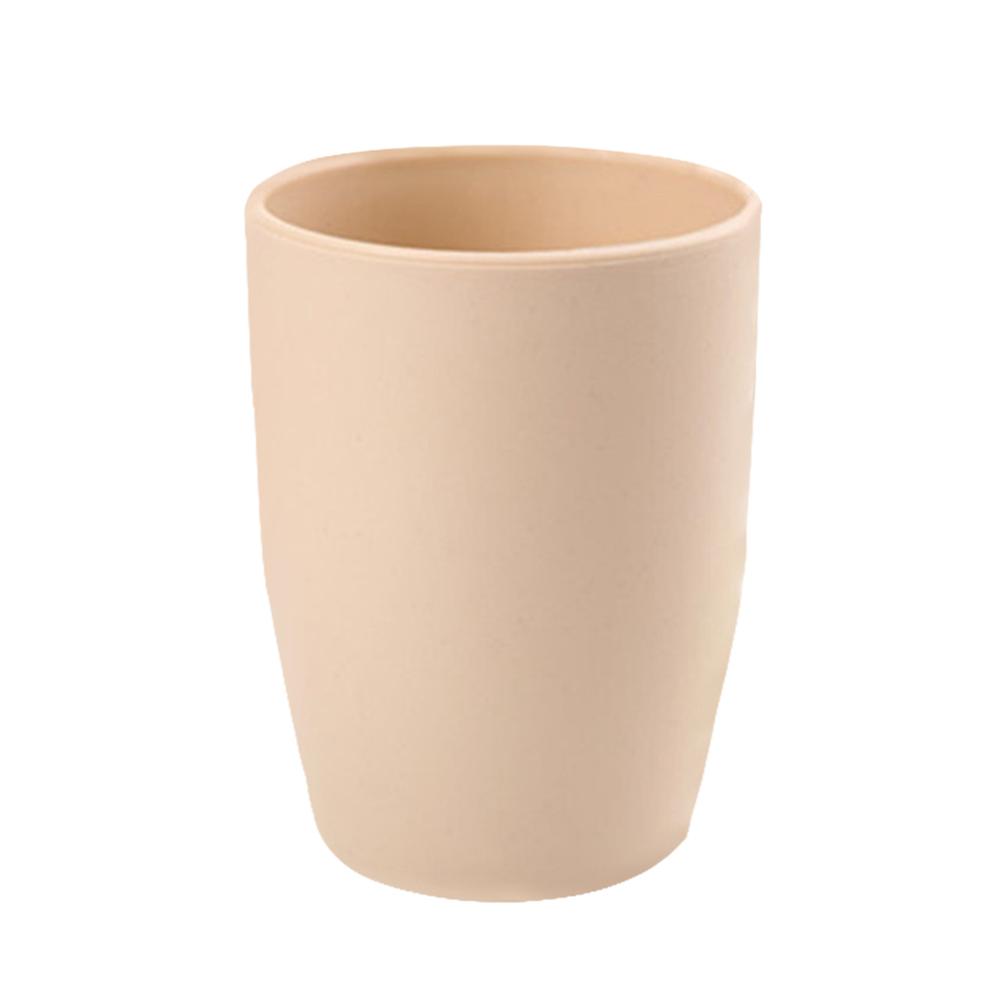 Khaki Tooth Mug for Bathroom Use Lightweight Durable PP Material Stackable Easy to Clean 201300ML