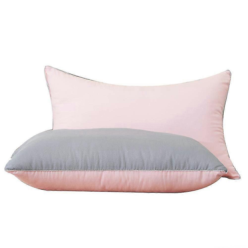 Brushed Edge Rose Pink Pillowcases (51x102cm, Set of 2) - Soft Bedding Essentials for a Cozy Sleep