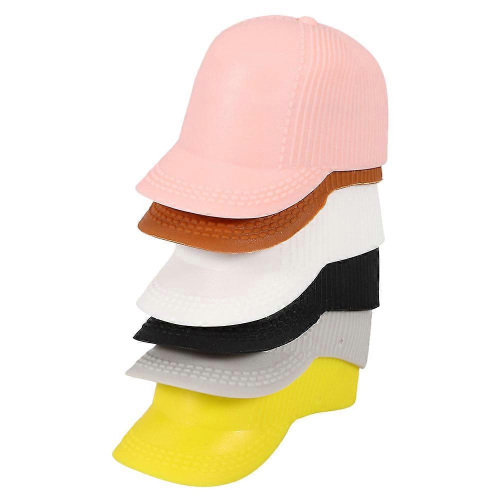 Worgeous 6 قطع مصغرة ذروة القبعات للدمى اكسسوارات قبعة الشمس للدمى 11 بوصة تلبيس قبعة