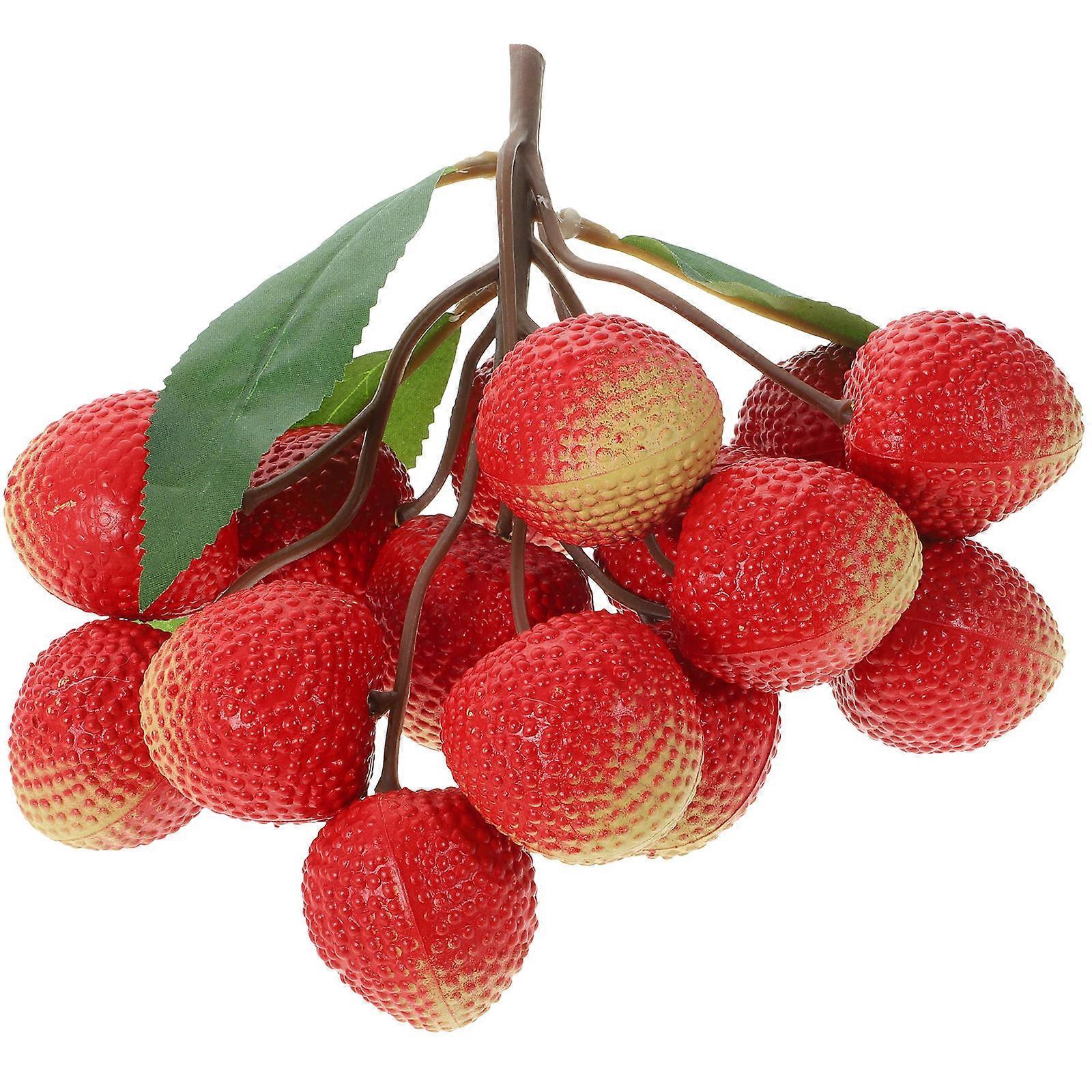 Lifelike Artificial Litchi Fruit Prop for Home Decoration, Food Photography & Event Styling – Realistic Faux Fruit Model with Colorfast Design