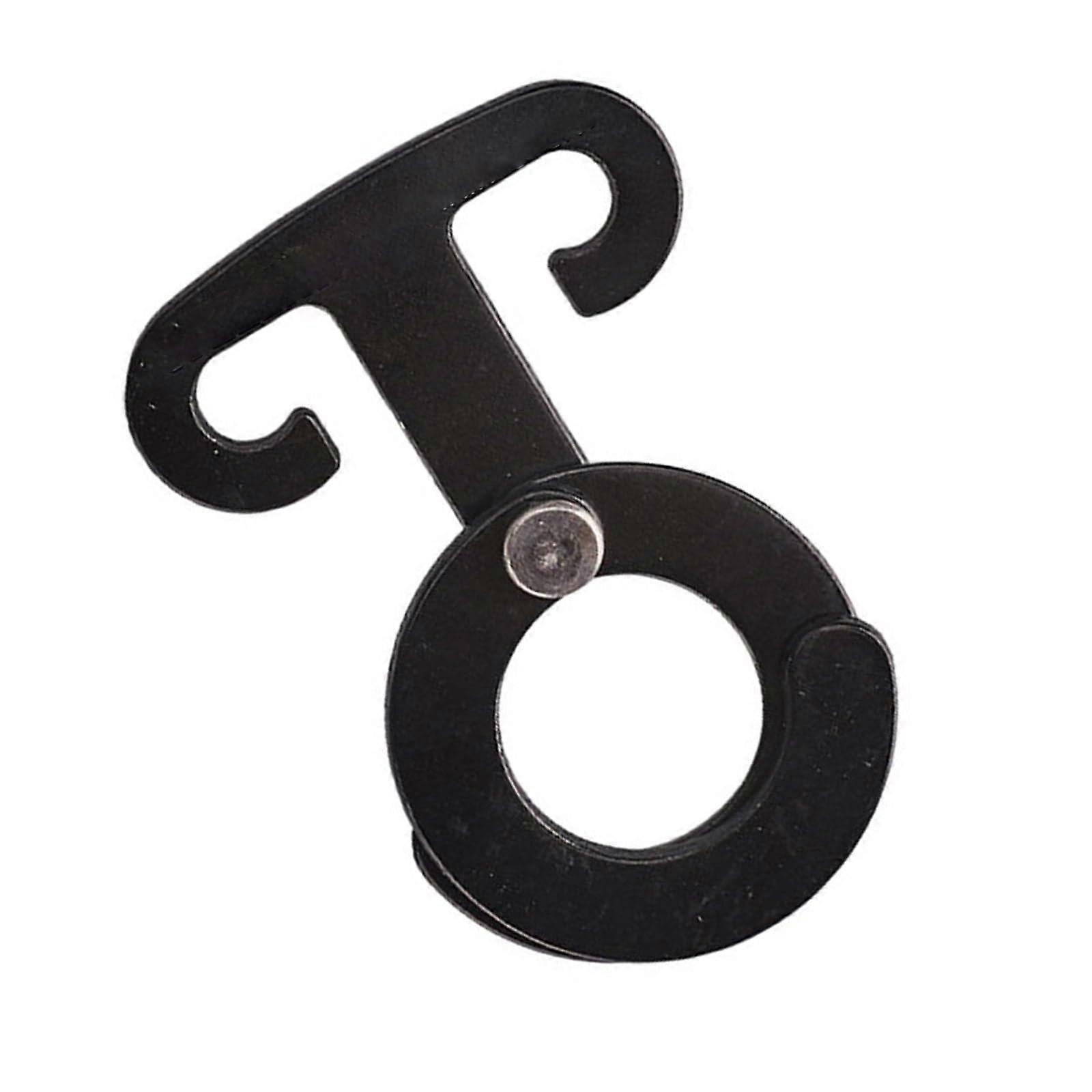 Adjustable tension rope lock, secure locking systems, aluminum alloy, black.
