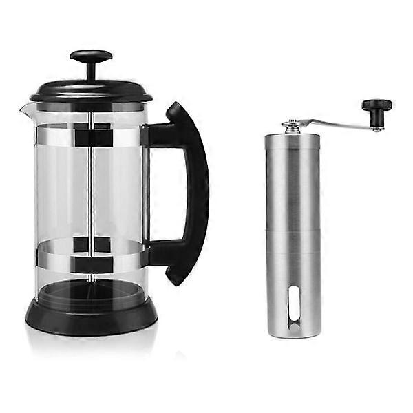 Cafetière à piston manuelle portable en acier inoxydable avec filtre