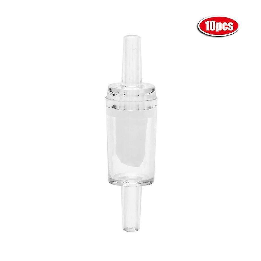 10 Pcs One Way Non-Return Check Valve for Aquarium Fish Tank - Air Pump Oxygen Flow Control Valves in White