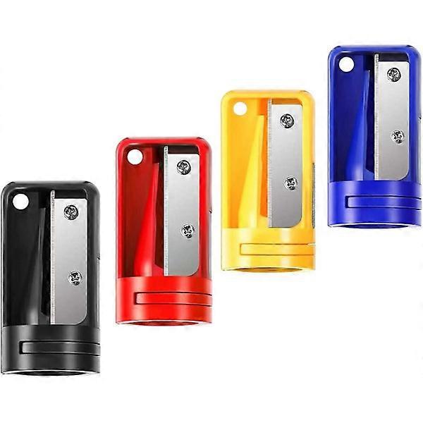 4 pcs pencil sharpener portable manual plastic pencil sharpener sharpening tool for woodworking