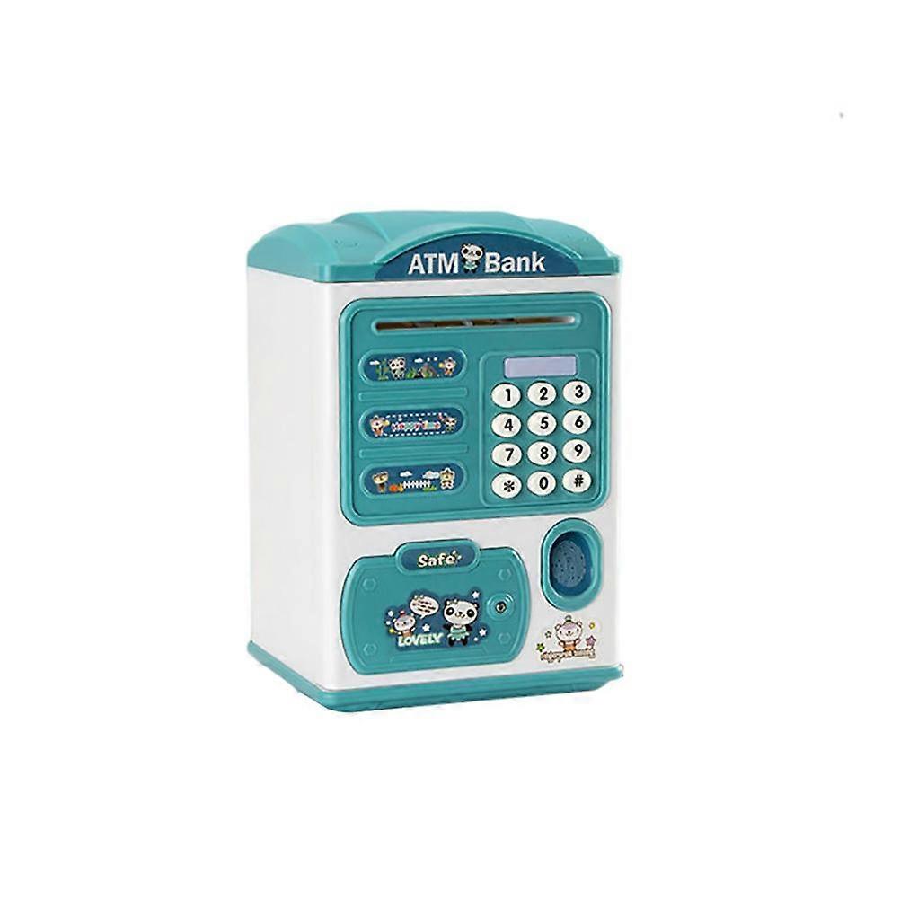 Piggy Bank Toy Mini ATM Machine Simulation Password and Fingerprint Unlocking Money Coin Bank for Kids Boys and Girls