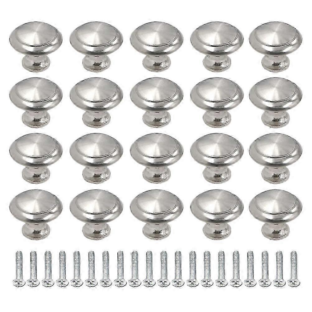 Kitchen Cabinet Door Knobs Modern Cabinet Pull Drawer Knobs Furniture Handles Silver 3X3X2.2CM Multipurpose 20Pcs