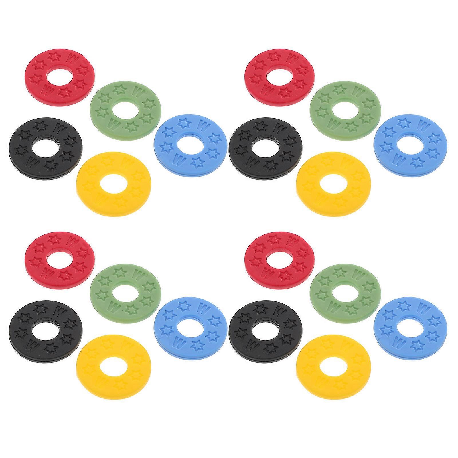 耐久性のあるPEワッシャー付き20個のギターストラップロック鮮やかな色、エレキギターとアコースティックギターの簡単な取り付け