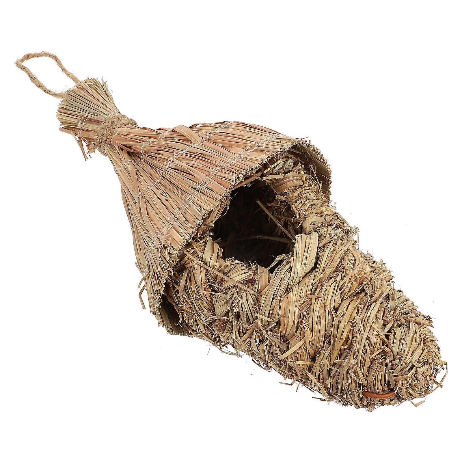 Bird Lover's Gift, Comfortable Straw Woven Nest for Parrots and Small Birds, Hanging Style