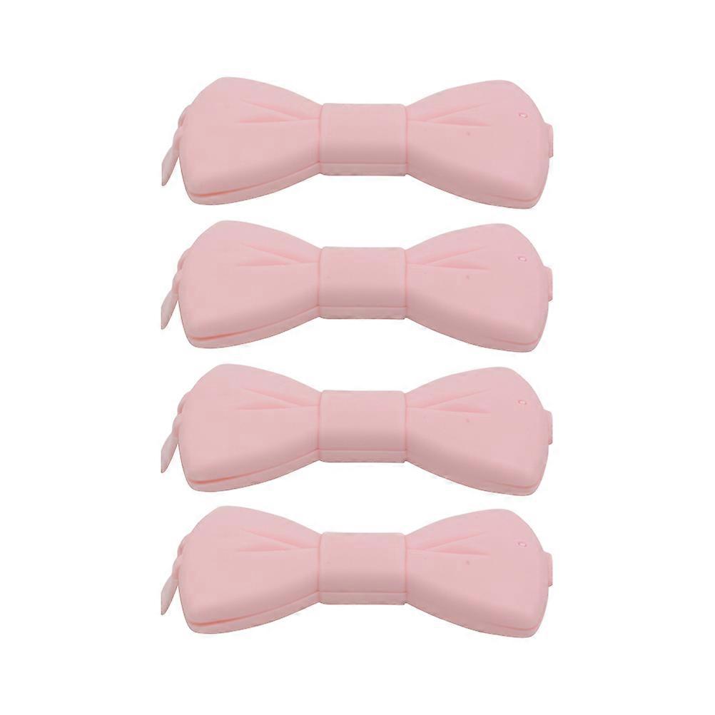 Sealing Clips for Easy Storage Reusable NonStick and Bow Knot Shaped 4PCS Pink Plastic