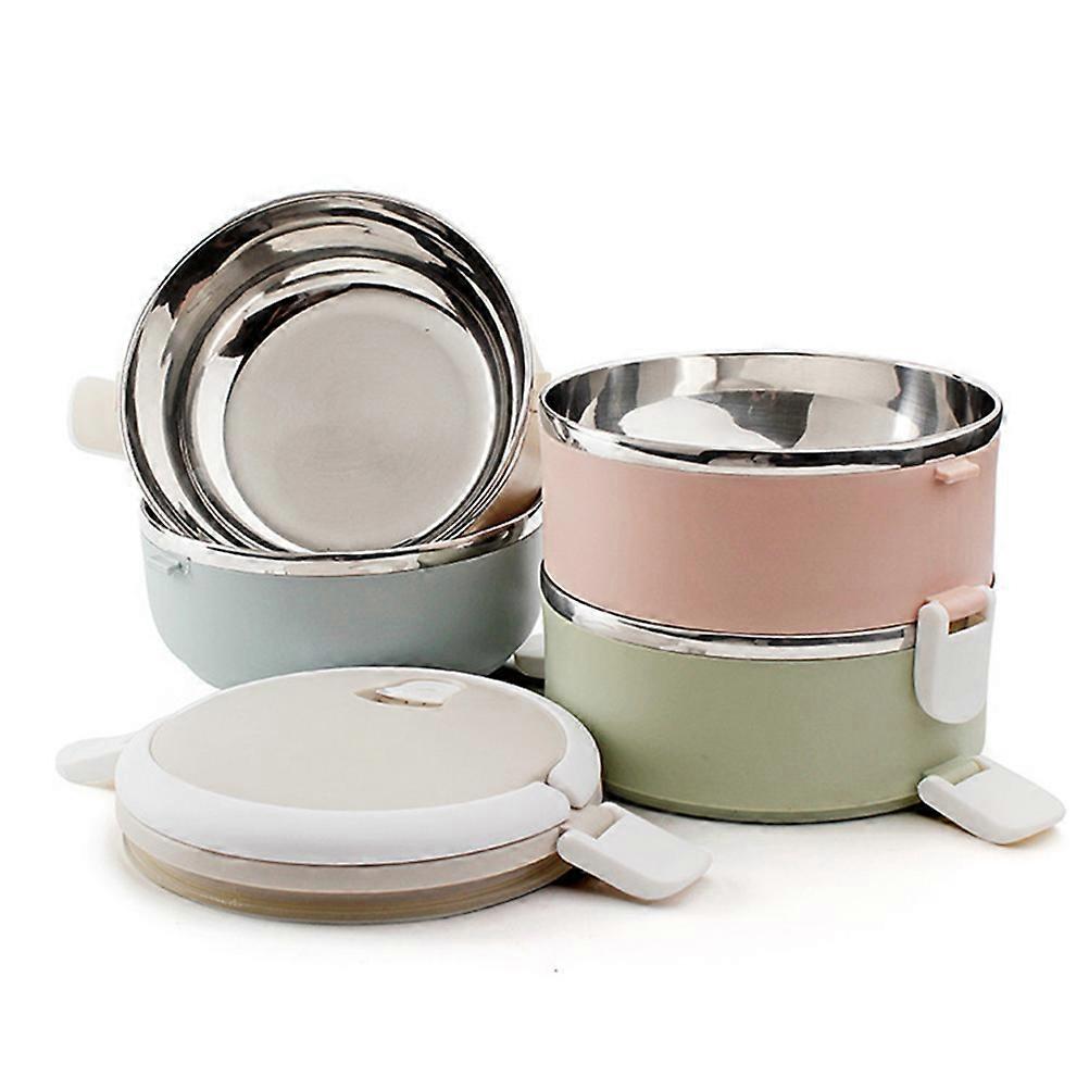 Portable Lunch Box Stainless Steel Multilayer Insulation Lunch Box Food Carrier Container (Single Layer)