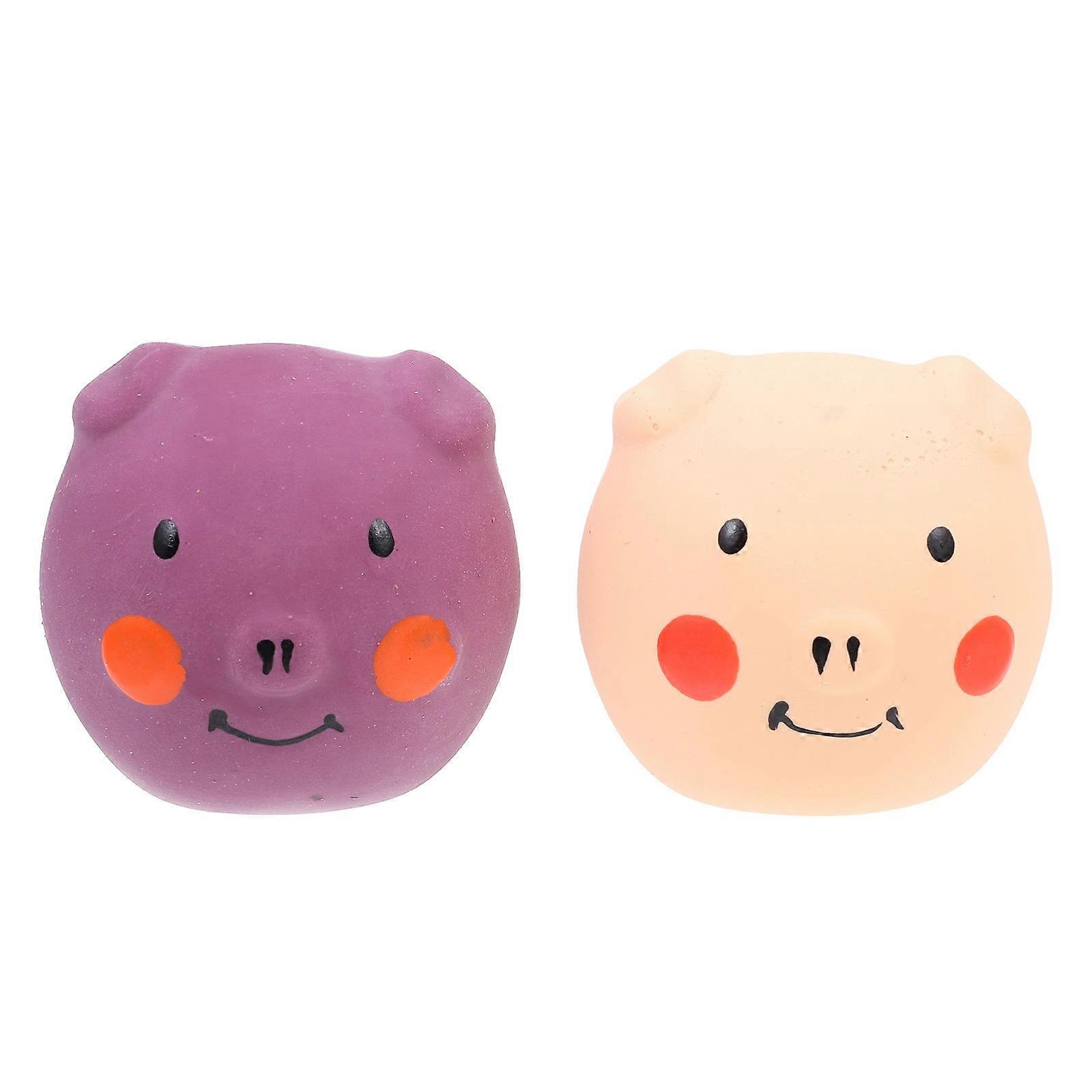 2Pcs Puppy Latex Squeaky Balls Chewing Toys Bite resistant Playthings