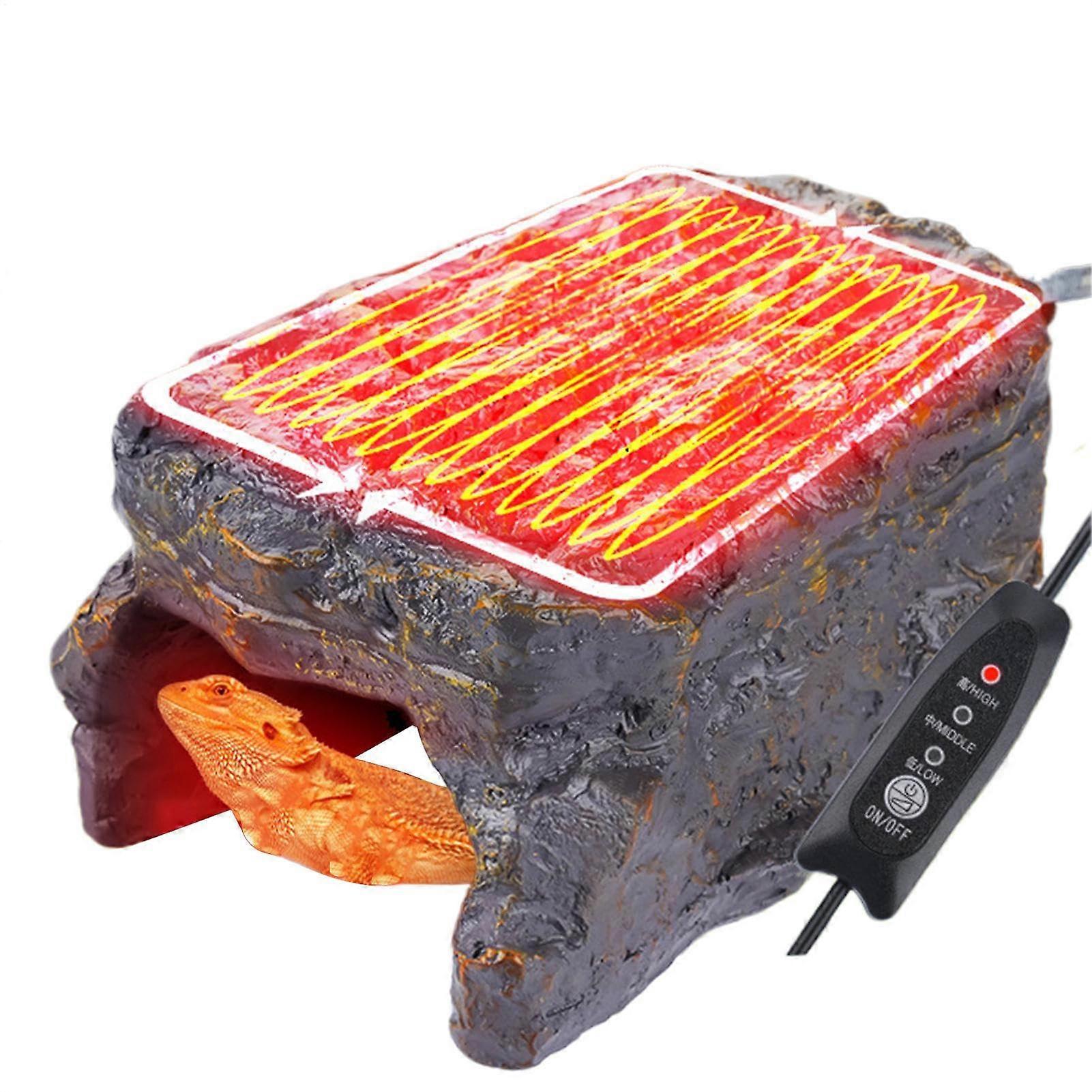 Reptile Heating Cave  Waterproof Garden Patch, Adjustable Temperature Hideout for Terrarium