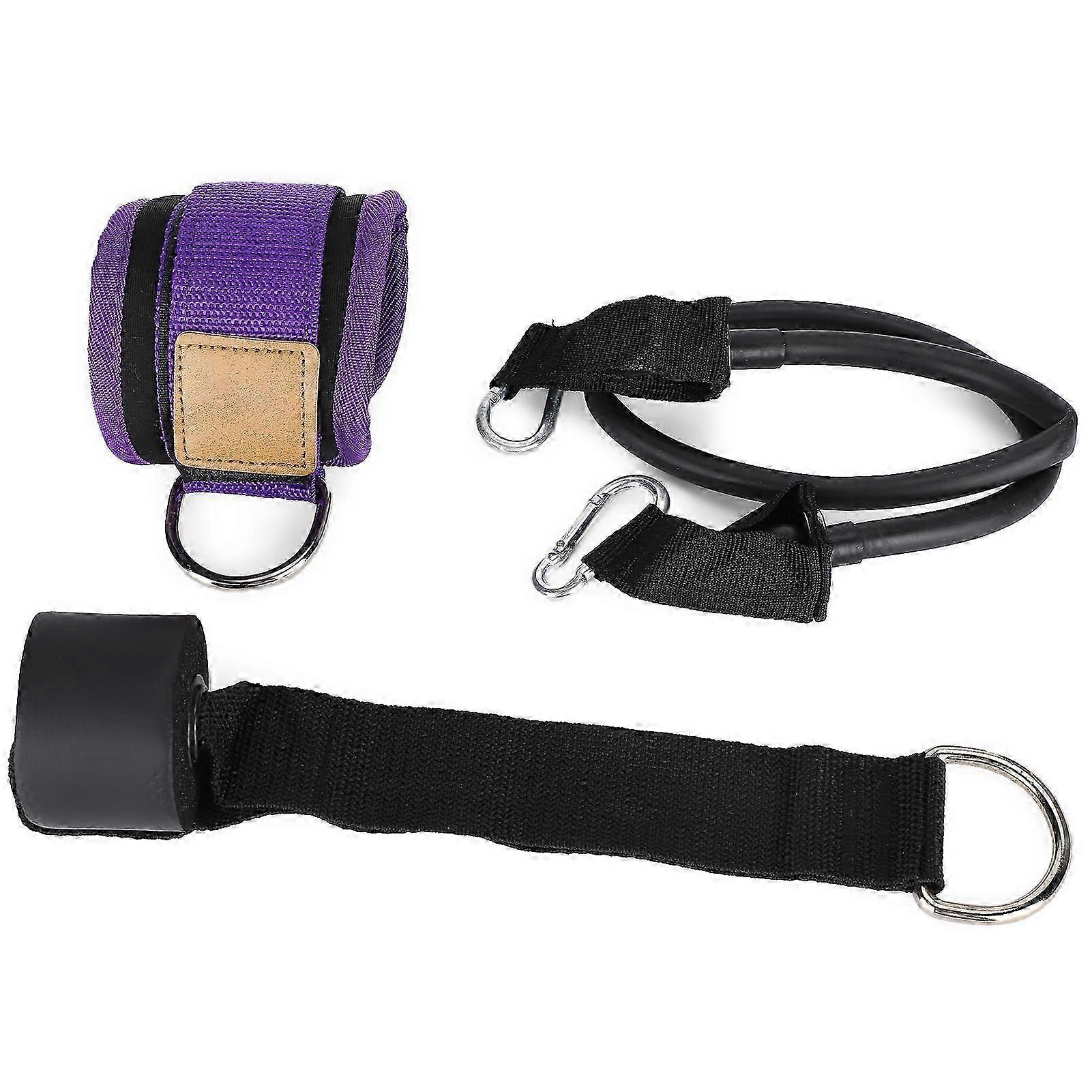 Fitness Elastic Bands for Physical Education Classes Legs Training with Ankle Ring BucklePurple