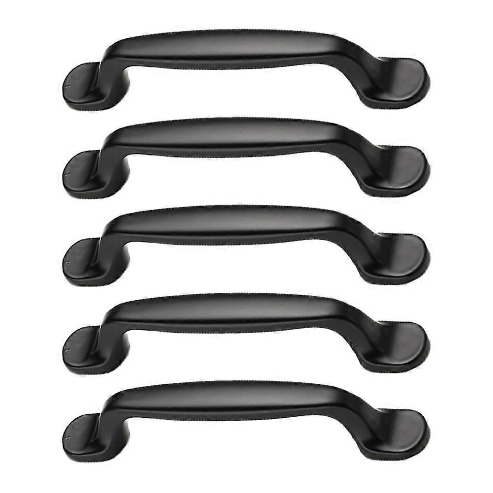 5pcs Aluminium Alloy Drawer Handle Drawer Handle Practical Furniture Handle for Cabinet Wardrobe (Black)