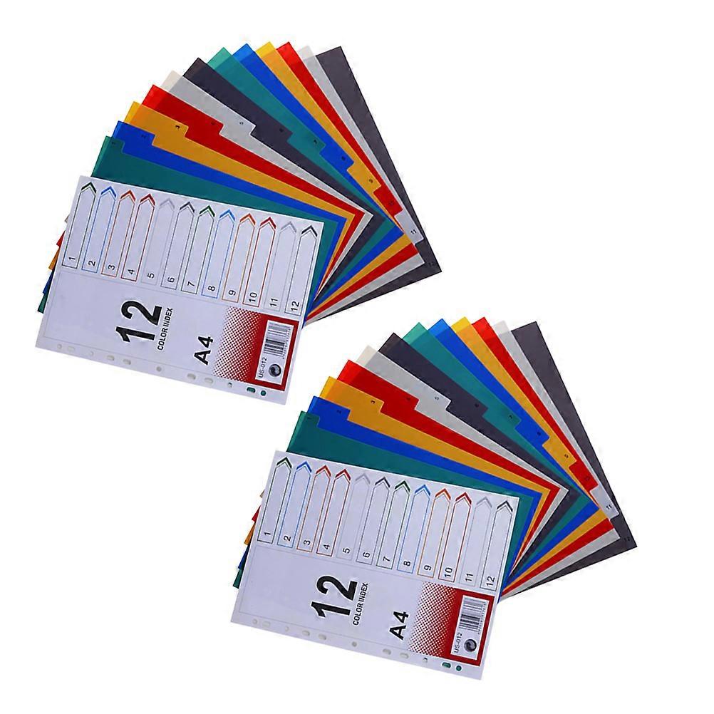 Creative Index Page Divider for Notebook Memo with Extra-Wide Tabs Assorted Color PP Material A4