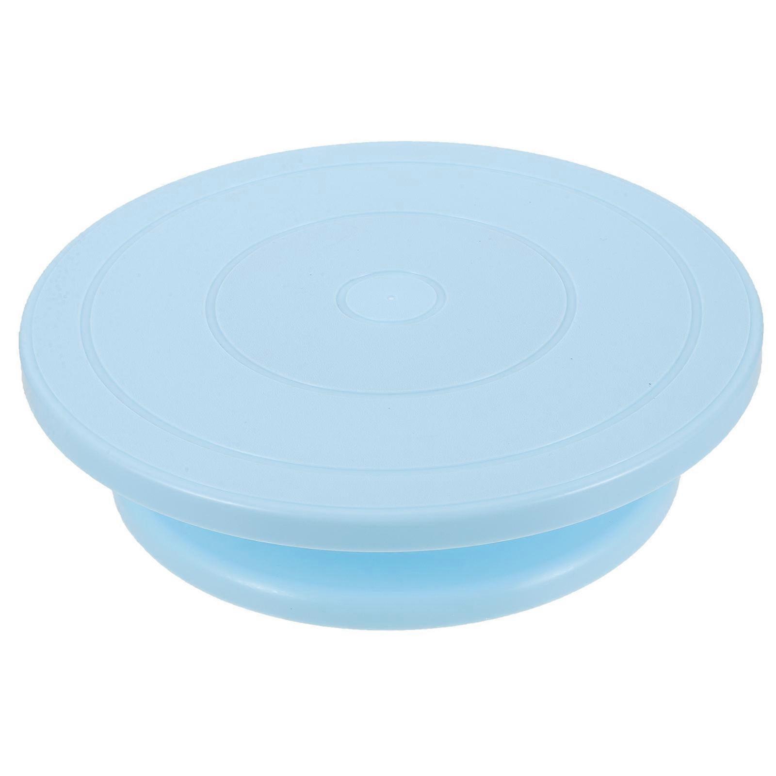 Revolving Cake Turntable Cake Decorating Stand Sky-Blue 28X28X7CM Perfect For Home Baking 1Set