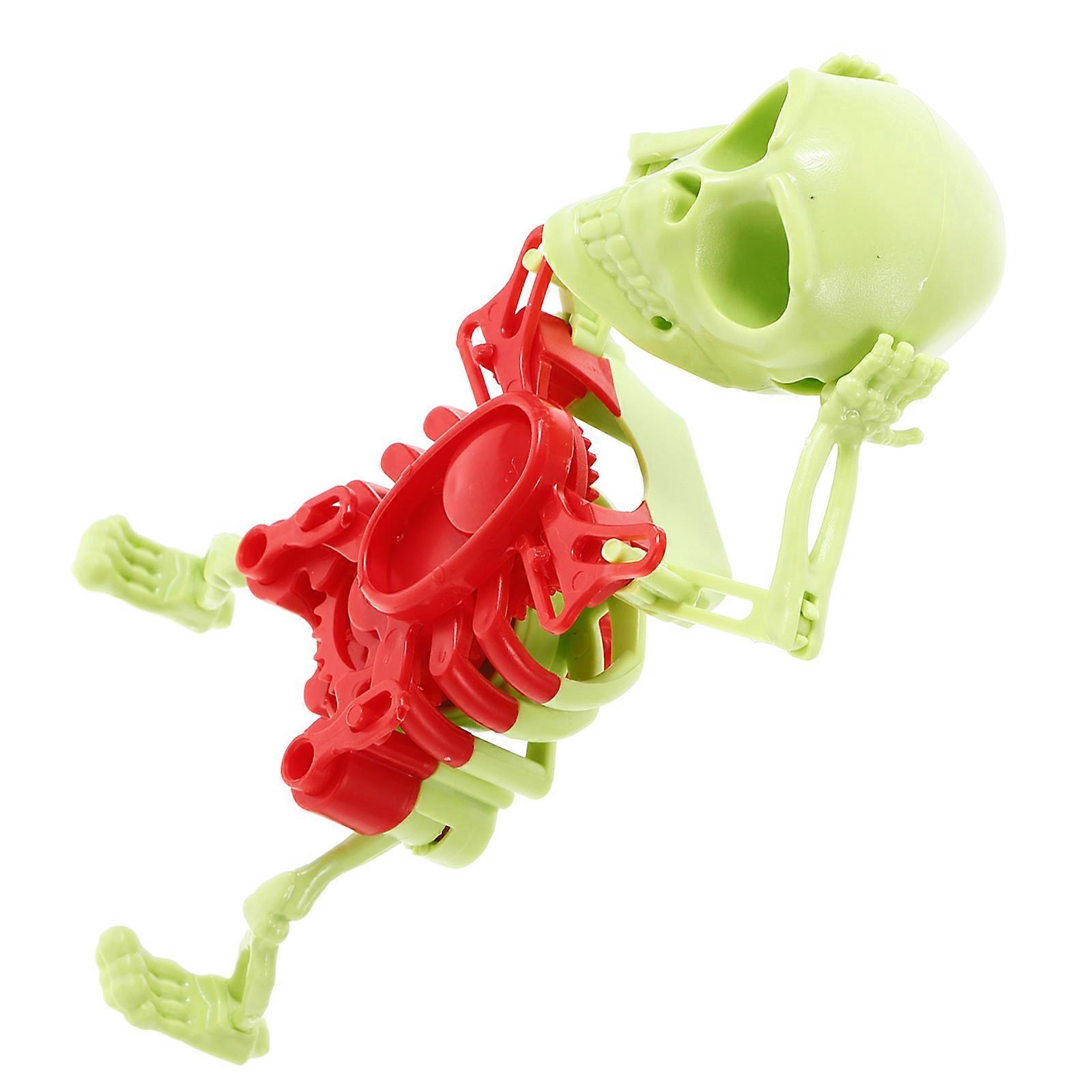 Wind Up Skeleton Halloween Decoration Miniature Lightweight Portable Clockwork Figure Party Favors