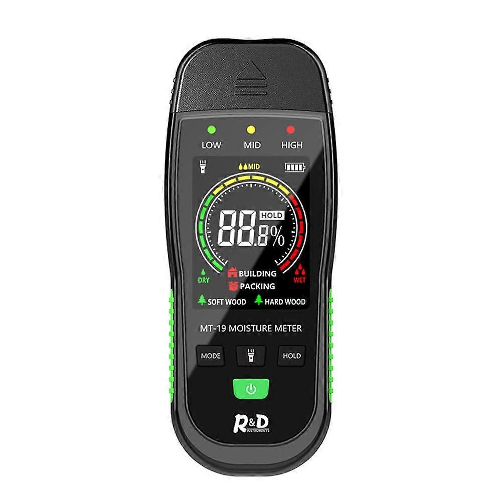 Digital Mould Detector LCD Backlit 2-Pin Wood Moisture Meter Auto Shut Off Portable For Walls Firewood