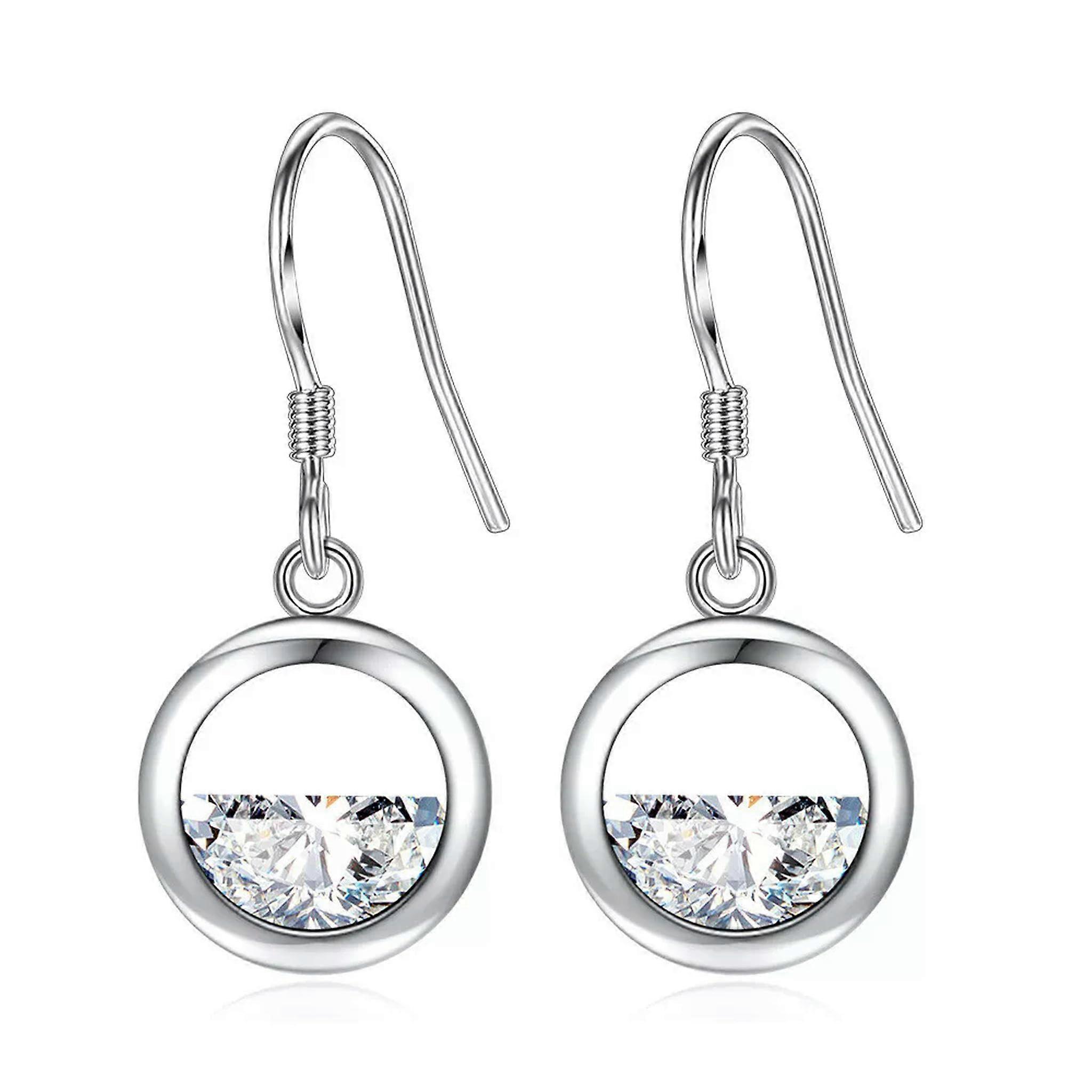 Women's 925 Sterling Silver Earrings With Zirconia, Zirconia Stones Earrings For Women, 925 Sterling Silver Jewelry