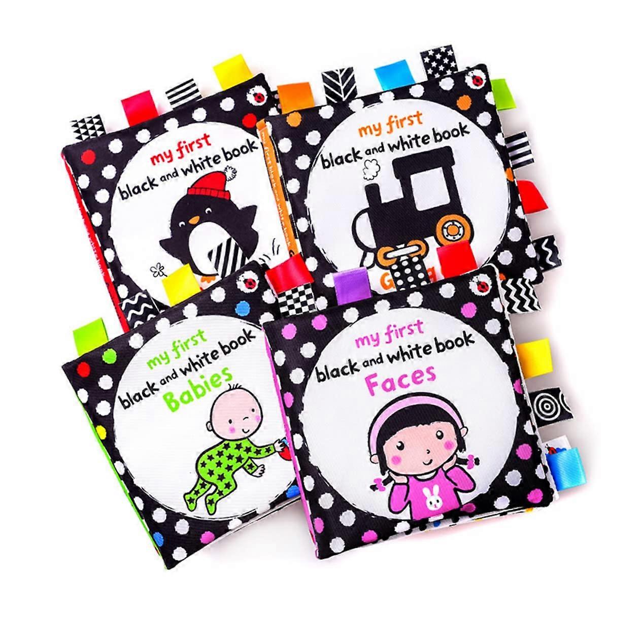 Soft Fabric Book for Babies - Black and White, Educational Teething Toy, Durable and Tear-Resistant for Toddlers