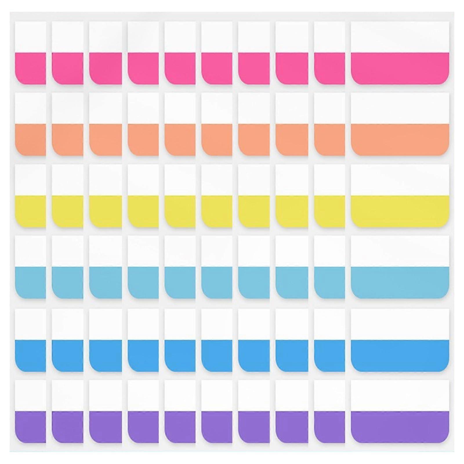 Sticky Notes Indexes - Small File Tabs for Bookmarking, Writable Labels, Bright Colors, Clear Page Markers, 1-inch Size