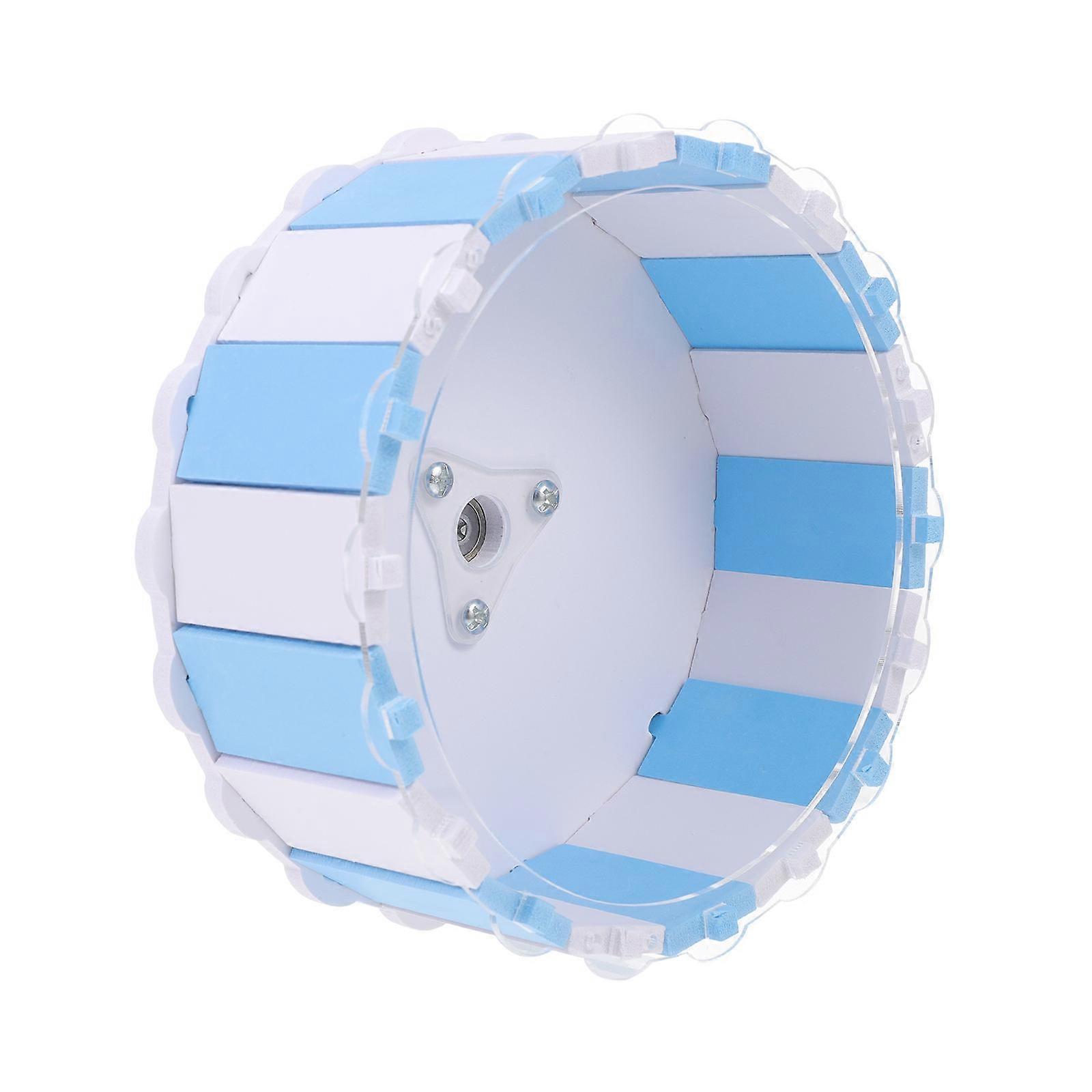 Exercise Wheel For Pet Hamsters 1Set Round Blue Plastic For Boredom Relief And Activity
