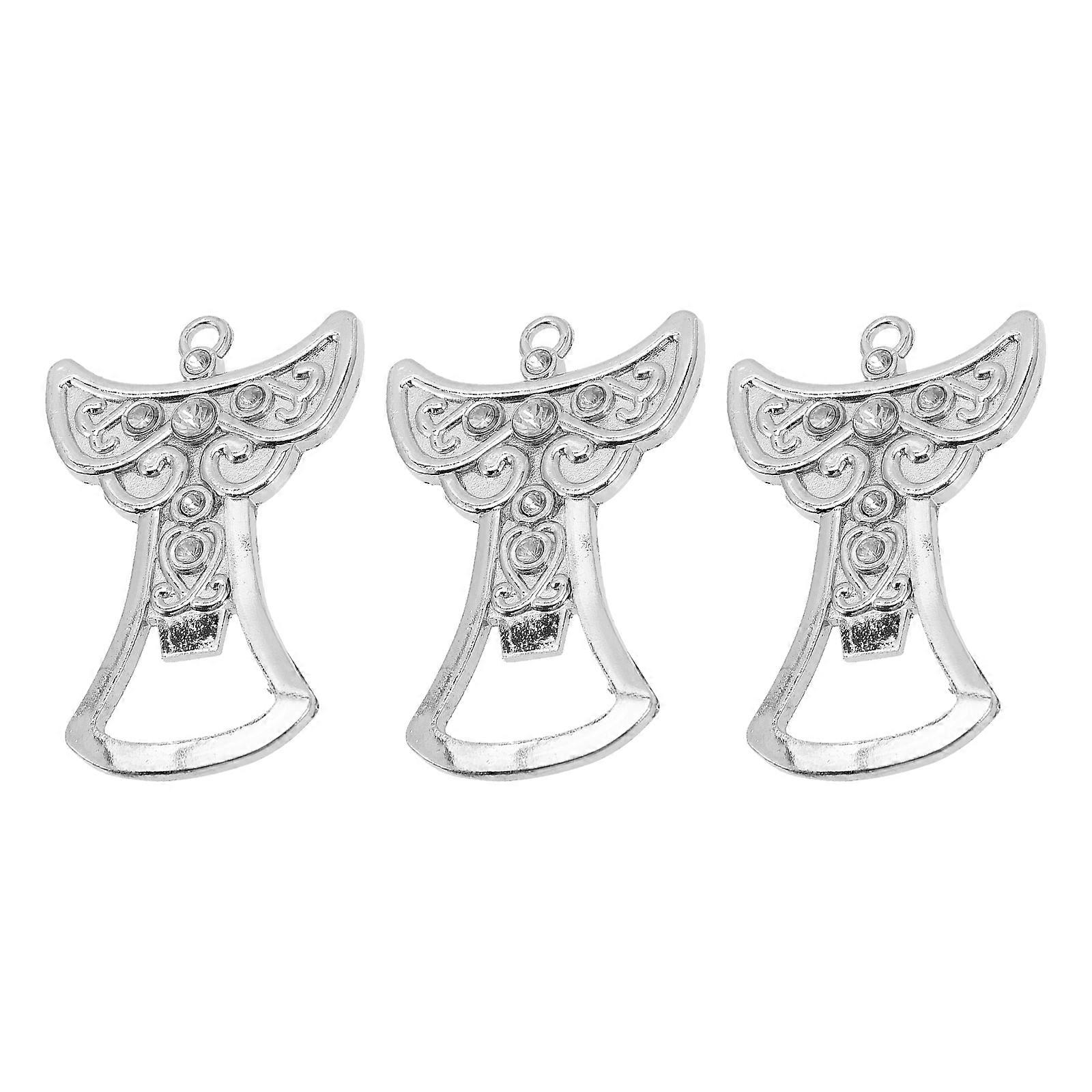 3Pcs Handy Bottle Opening Tools in Silver Color for Bar Use with Small and Shape