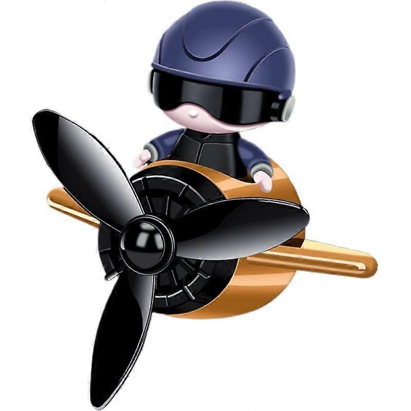 Airplane Rotating Propeller Car Scent Air Freshener Fragrance Clip-on Air Vent