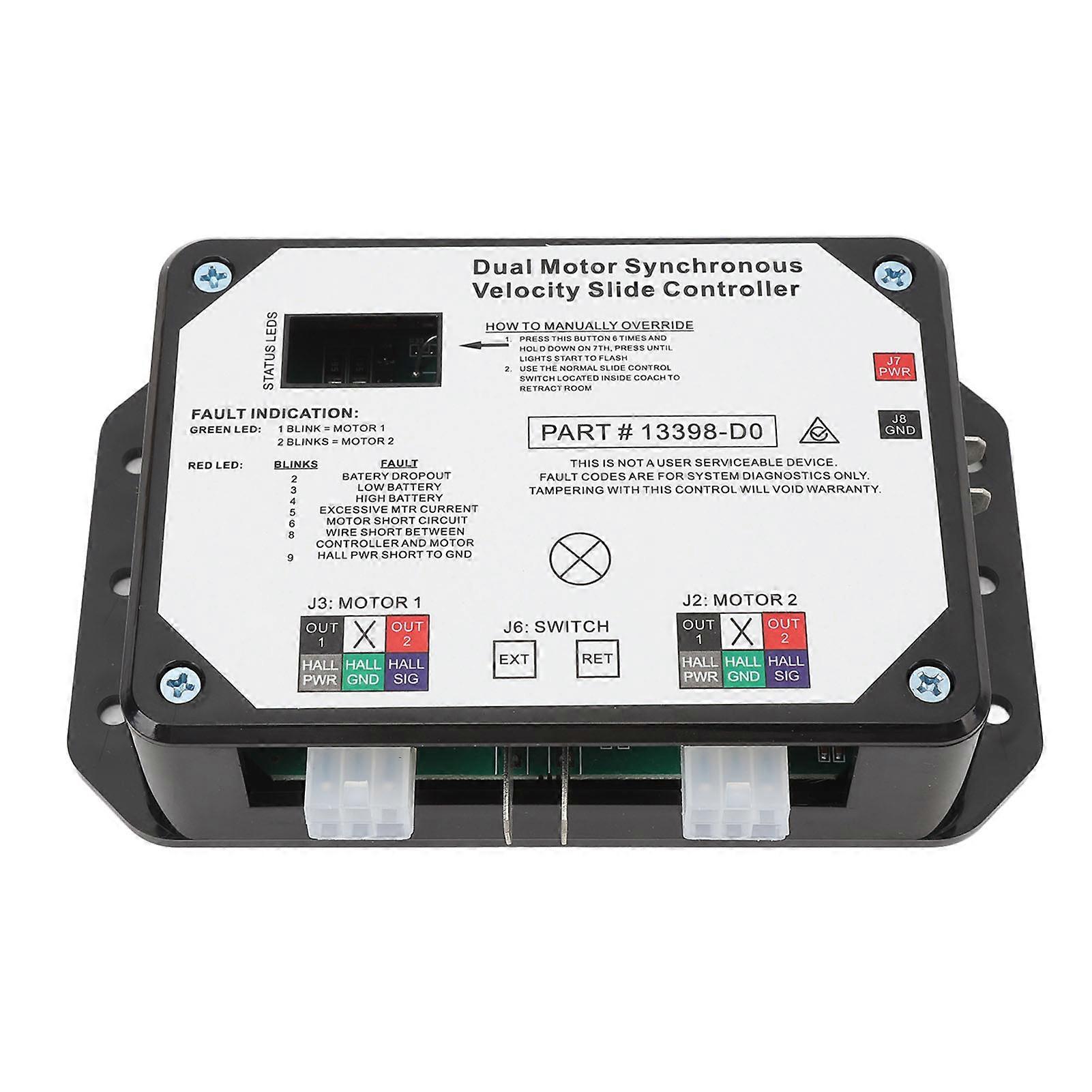 RV Slide Out Motor Controller 12V DC Dual Synchronous for Lippert In Wall Mechanism