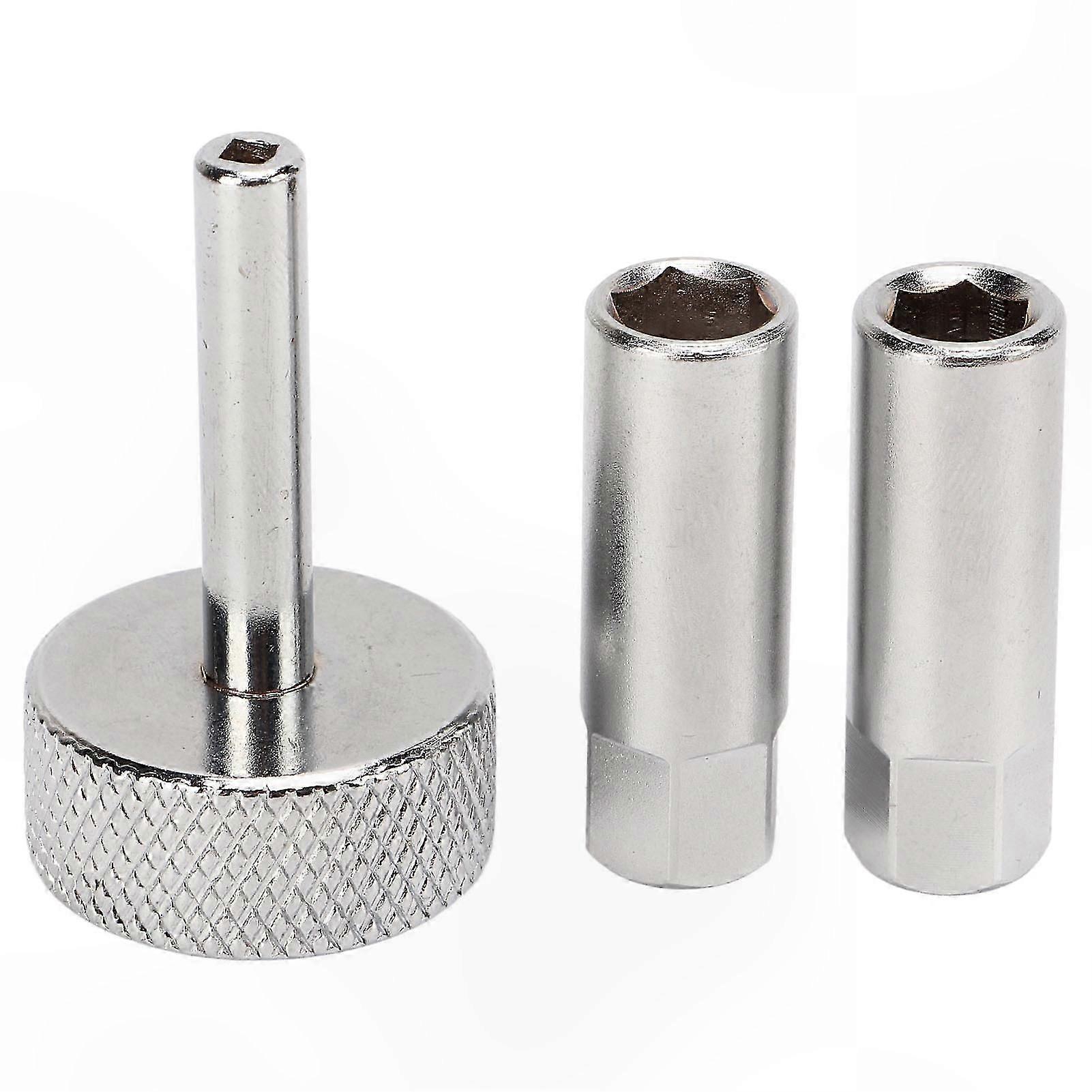 3-Piece Valve Adjustment Tool Set with 8mm, 9mm Locknut Sockets and 3mm Square Driver for Motorcycles ATVs