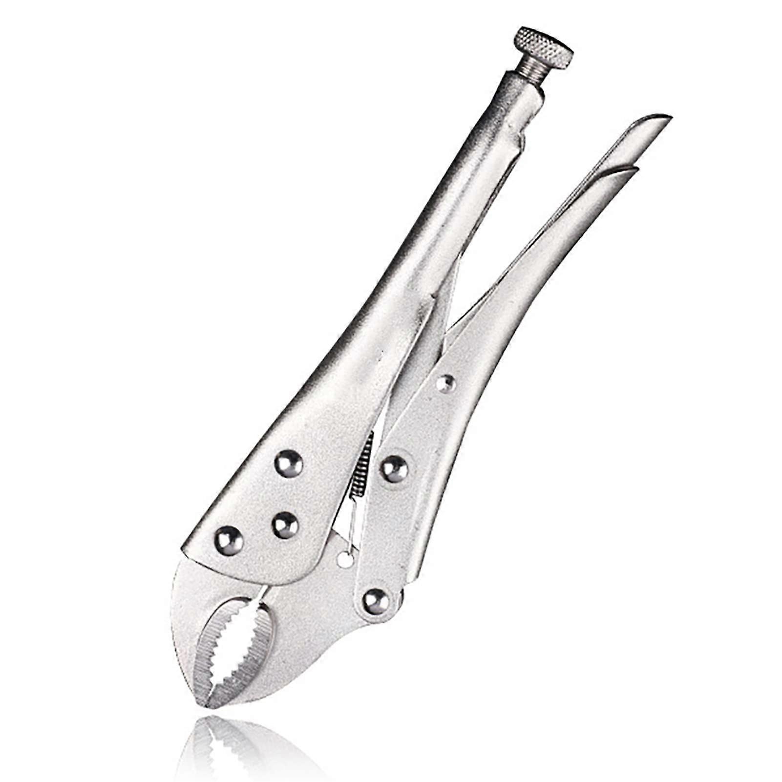 10 Inch C45 Locking Pliers, Diagonal Socket, Curved Jaw, Miniature Brake Caliper Screws