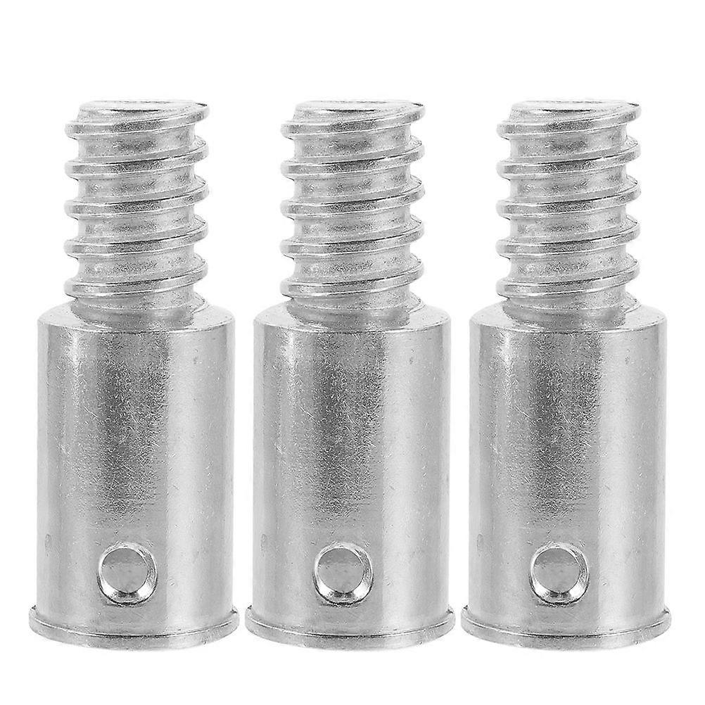 3pcs Metal Threaded Tips For Broom Rods Broom Pole Connector Parts Brush Handles Thread Spare Metal Broom Pole Thread Connector