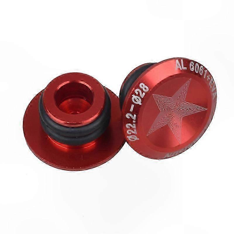 2-Pack Aluminum Alloy Handlebar Grips with Bar End Stoppers for Mountain Bikes