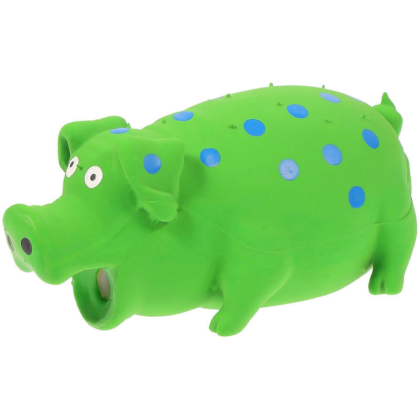 Squeaky Dog Toy Pig-Shaped Latex with Pet Stimulation Function for Outdoor Use 1Set